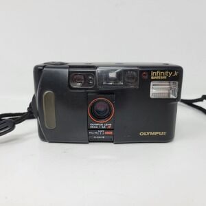 Olympus Infinity Jr Quartz Date 35mm Film Camera With‎ Strap FILM DOESNT ADVANCE